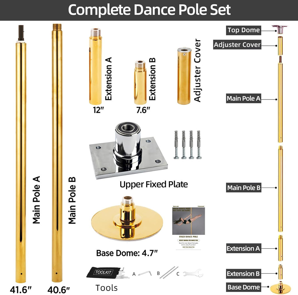 Chrome/Gold Pole