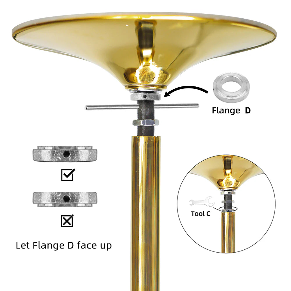 Chrome/Gold Pole