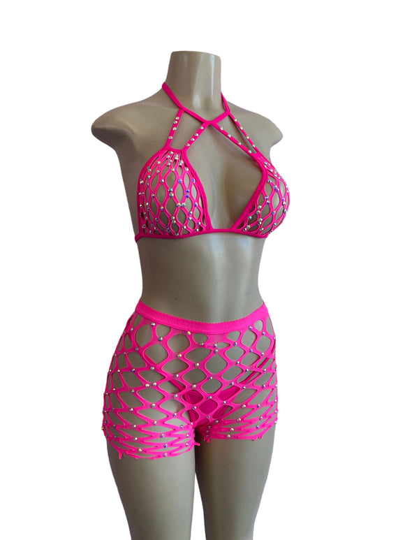 LV Inspired 2pc Set - Exotic Dance Wear