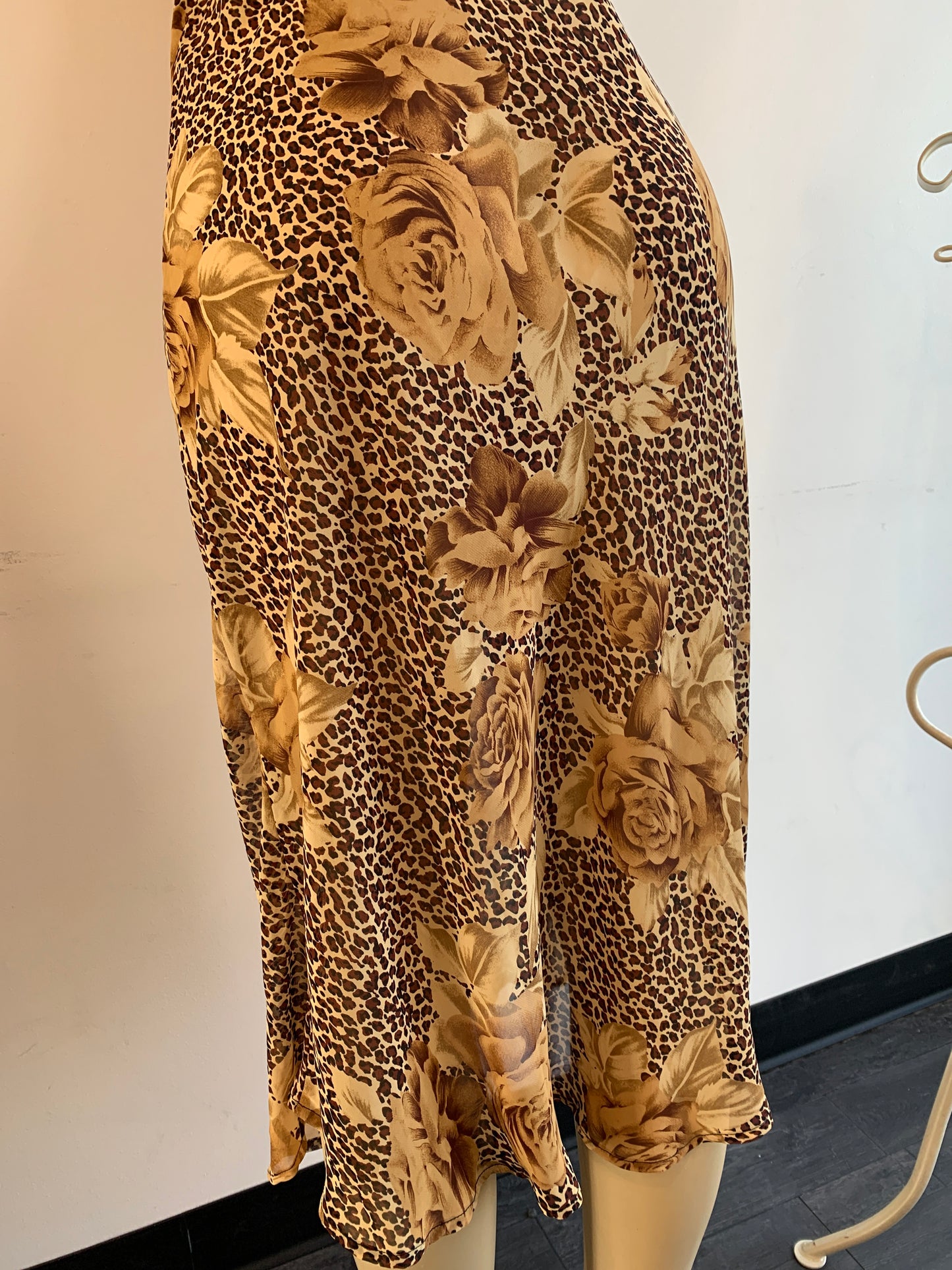 Sheer Floral Leopard